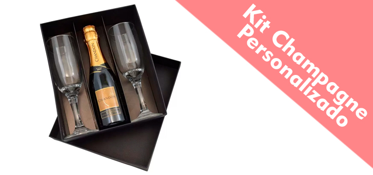 Kit Champagne Personalizado Connect Brindes