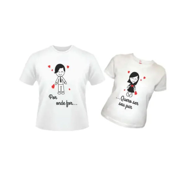 Camisetas personalizadas para casal