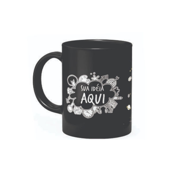 Caneca Preta Personalizada