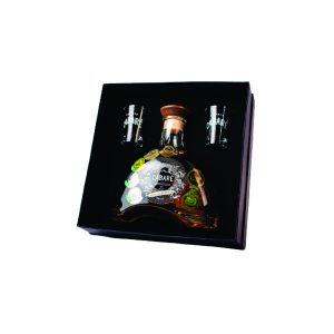 Kit Cachaça Cabaré Extra Premium Na Caixa + 2 Copos 