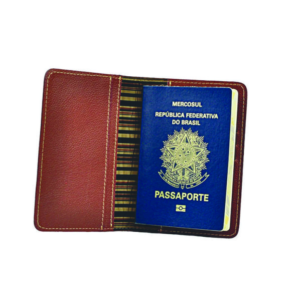 Porta Passaporte Couro Personalizado Brinde