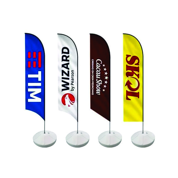 Wind Banner Personalizado Fly Flag Dupla Face 3m Completo