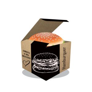 Embalagem para Hamburguer Kraft Personalizada