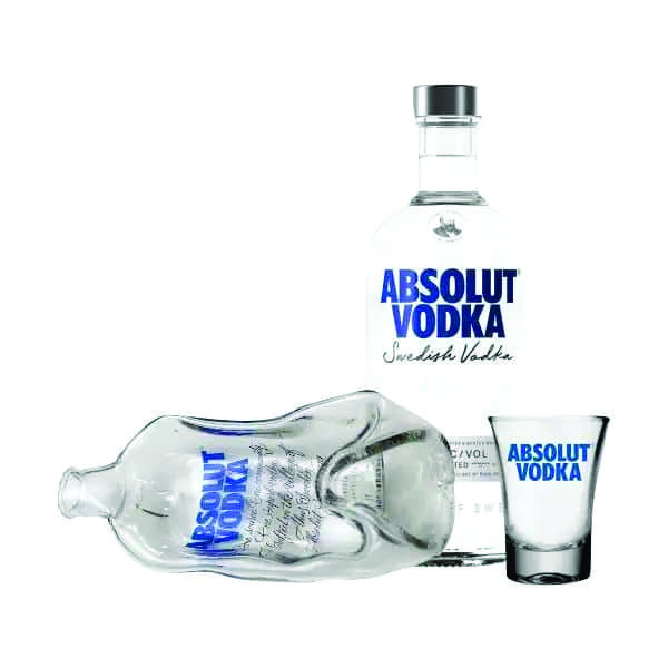 Kit Vodka Absolut, Copos e Petisqueira de Vidro