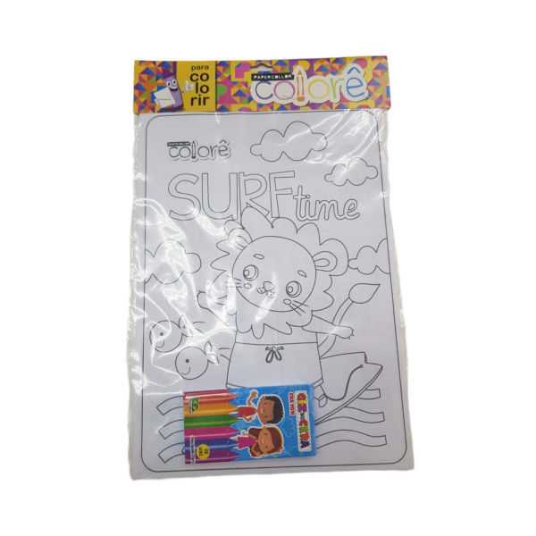 Kit para Pintar com Giz de Cera e Desenhos