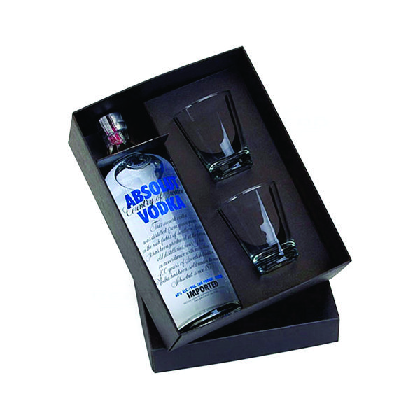 Kit Vodka com Absolut e 2 copos Personalizado