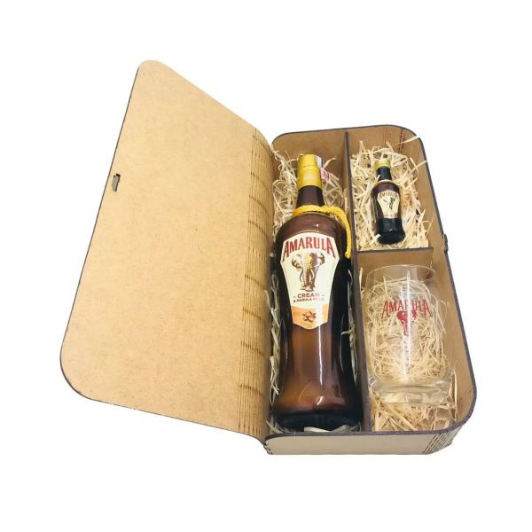 Kit Licor – Amarula Mini com Copos Personalizado