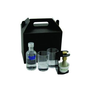 Kit Vodka com Absolut e 2 copos Personalizado