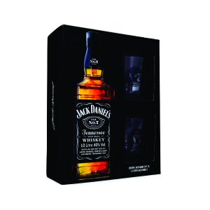 Kit Whisky Jack Daniels com 2 Copos de vidro