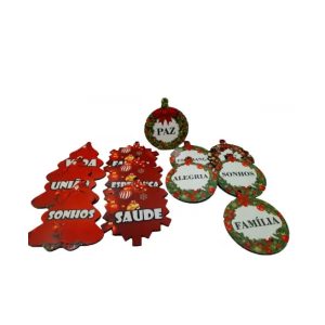 Kit 10 Enfeites Bolinha de Natal Personalizado