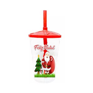 Kit 30 Copos Twister 300ml Personalizado Feliz Natal