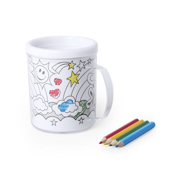 Kit Caneca para Colorir Personalizado