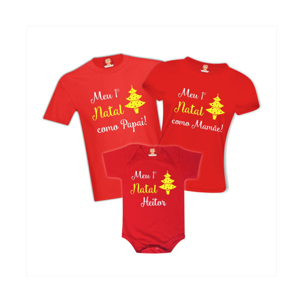 Kit Familia Primeiro Natal Personalizado