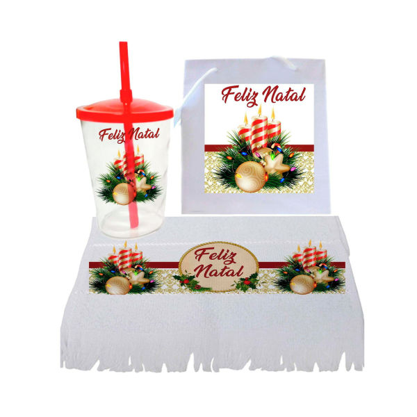 Kit Natal Feliz Personalizada