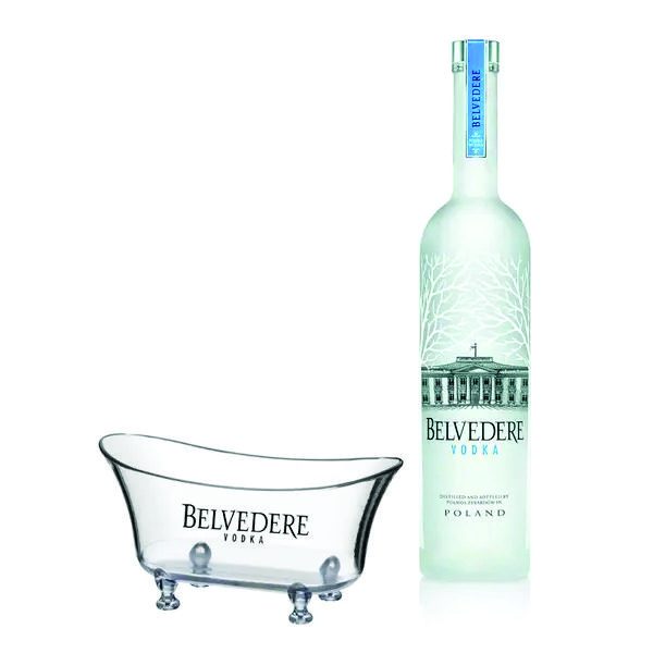 Kit Vodka Belvedere Pure 700 ml + Banheira Personalizada