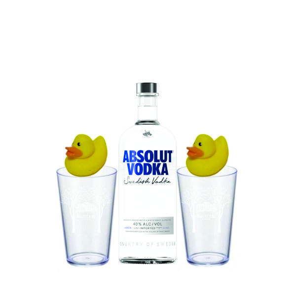 Kit Vodka Absolut 200ML com 2 Copos