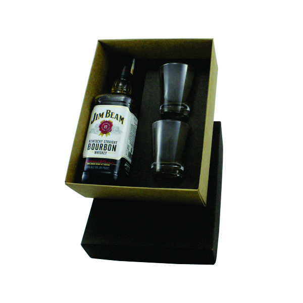 Kit Whisky Jim Beam com 2 Copos