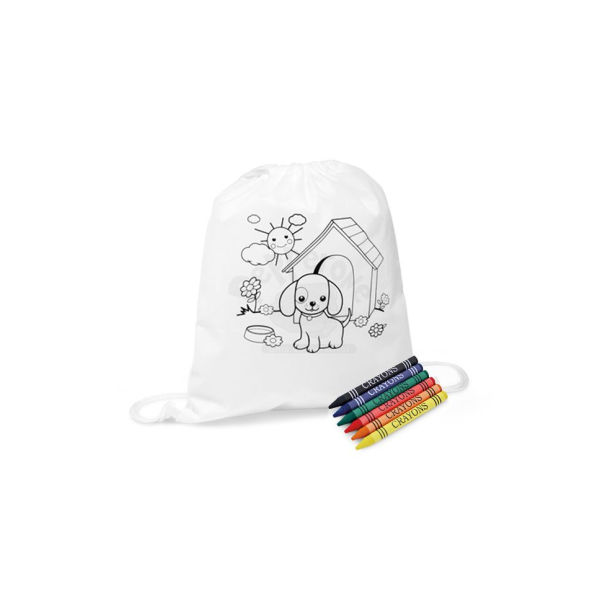 Mochila Saco Infantil para Colorir Personalizada