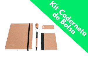 Kit caderneta de bolso personalizado