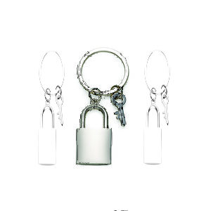 Chaveiro de metal cadeado personalizado