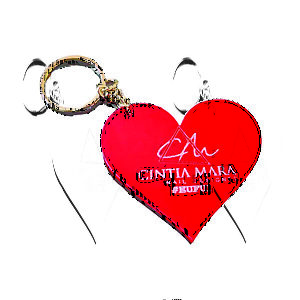Chaveirinhos personalizados em formato de coração