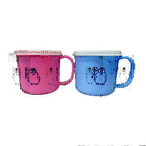 Caneca Plástica para Micro-ondas Bolo 370ml