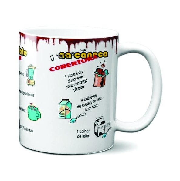 Caneca 410ml Receita Bolo De Chocolate
