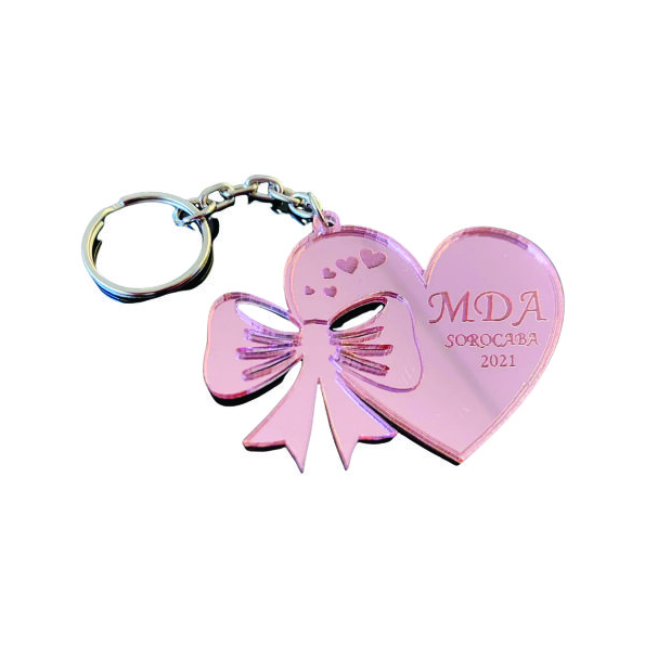 Chaveiro de coração personalizado