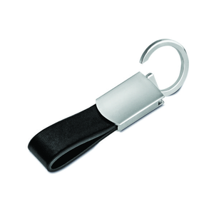 Chaveiro de couro com detalhe em metal