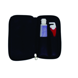 Kit Bucal em Couro com Porta Escova e Pasta