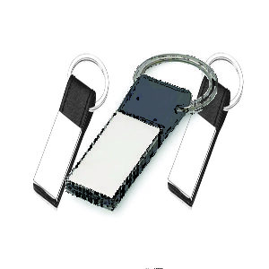 Chaveiros de metal e couro personalizados