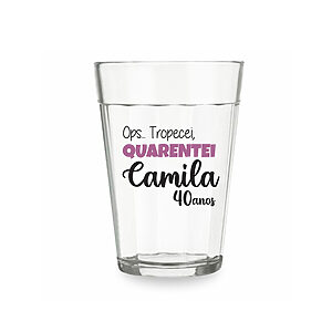 Copos de vidro personalizados aniversário