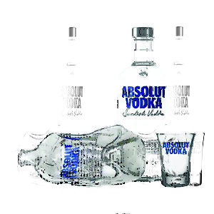 Kit Vodka Absolut, Copos e Petisqueira de Vidro