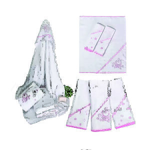 Kit Toalha Banho + 3 Fraldas Personalizadas