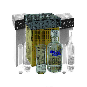 Kit Vodka Absolut 200ML e Copo Personalizado