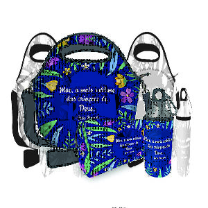 Kit Praia com Sacola, Necessaire e Squeeze