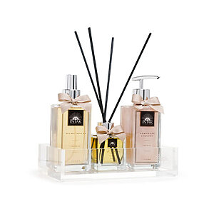 Kit Lavabo Banheiro Vanilla Detalhe Dourado Personalizado
