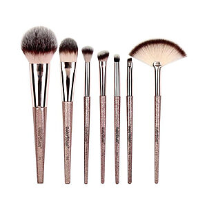 Kit 7 Pincéis para Maquiagem Brilho