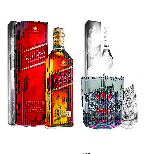 Kit Red Label com 2 Copos Personalizado