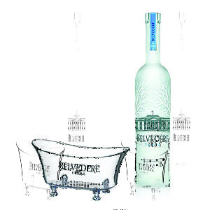 Kit Vodka Belvedere Pure 700 ml + Banheira Personalizada