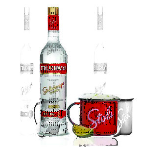 Kit Vodka Stolichnaya 750 + Caneca Personalizada