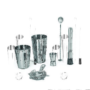 Kit Cocktail com 6 Pçs em Aço Inoxidável Personalizado