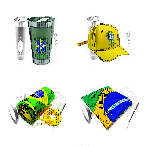 Kit Torcedor Copa do Mundo 4 Peças