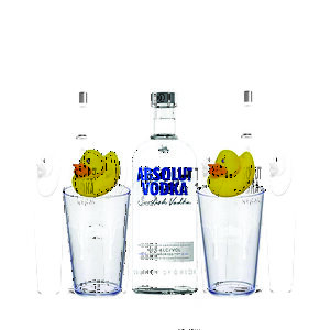 Kit Vodka Absolut 200ML com 2 Copos