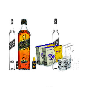 Kit Whisky Johnnie Walker com 2 Copos