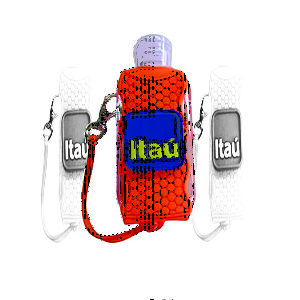 Porta Álcool Gel Emborrachado com Logo Personalizado